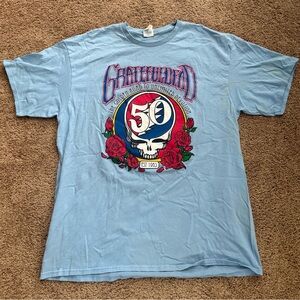 Grateful Dead 50 Years 2015 Fare Thee Well Tour Concert T-Shirt Blue Size XL